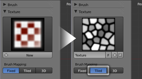 Brush Mapping：Tiled、Fixed、3D